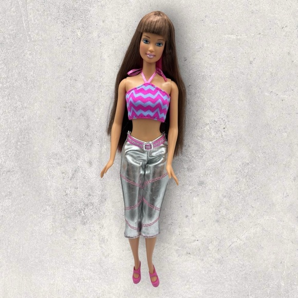 Glam N Jam Teresa Barbie Doll Flexible Waist Body Twist Hair Pink/Brown EUC - Picture 6 of 13